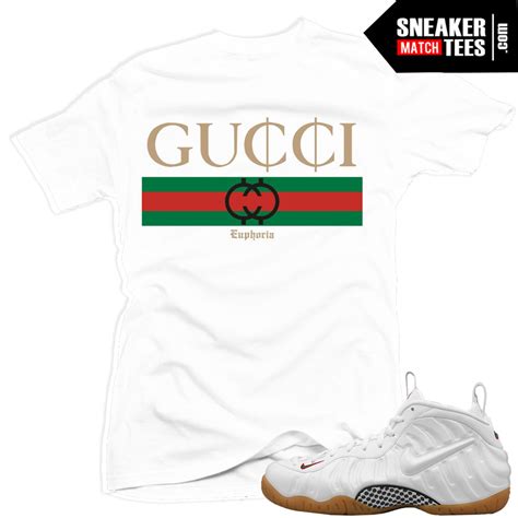 white gucci foams retail|nike foamposite Gucci shirts.